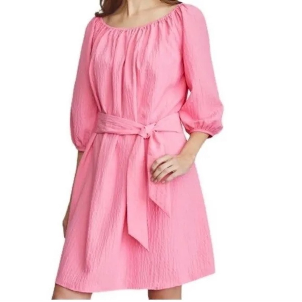 Elizabeth and James pink 3/4 sleeve dress